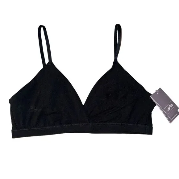 Auden Luxury‎ Collection Black Bralette Set Triangle and Bandeau Styles MED NEW - Picture 9 of 9